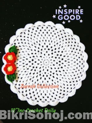 Unique Awesome Designs, crochet Doily Plate mate Round 11